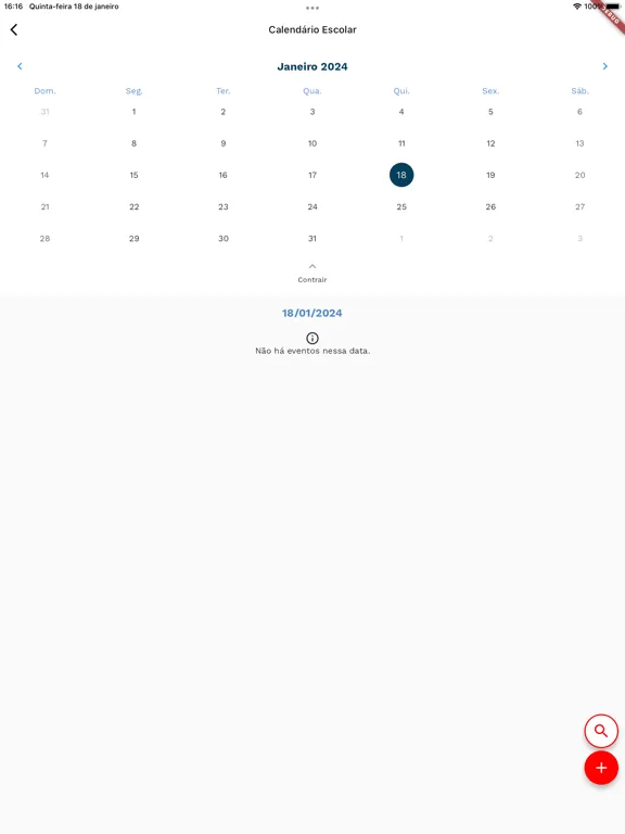 Tangkapan layar Minha Escola Colégio Visão iPad 