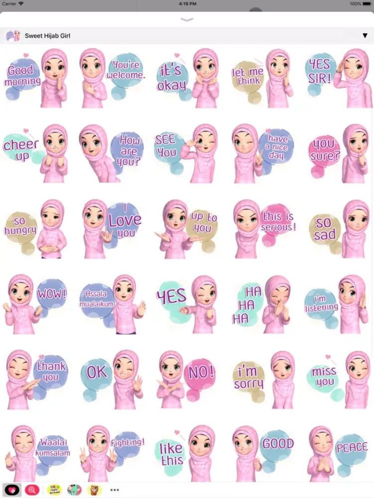 Muslim Stickers App iPad 应用截图