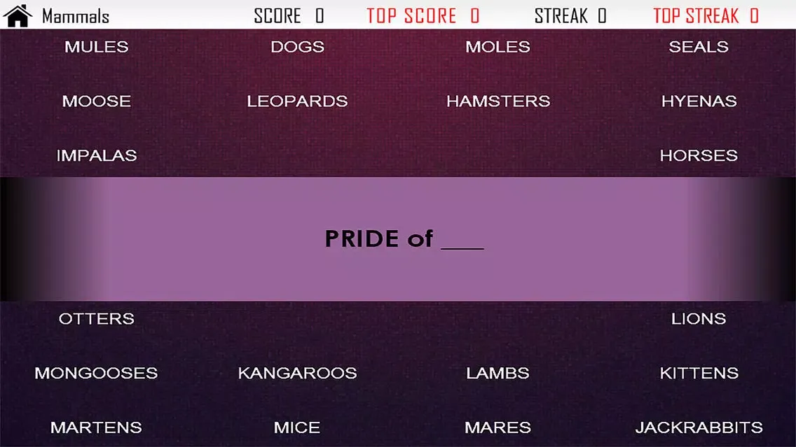 Pride of Lions (Collective Nouns Quiz) स्क्रीनशॉट