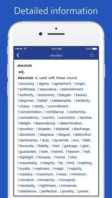 Dictionary of English Collocations Screenshots