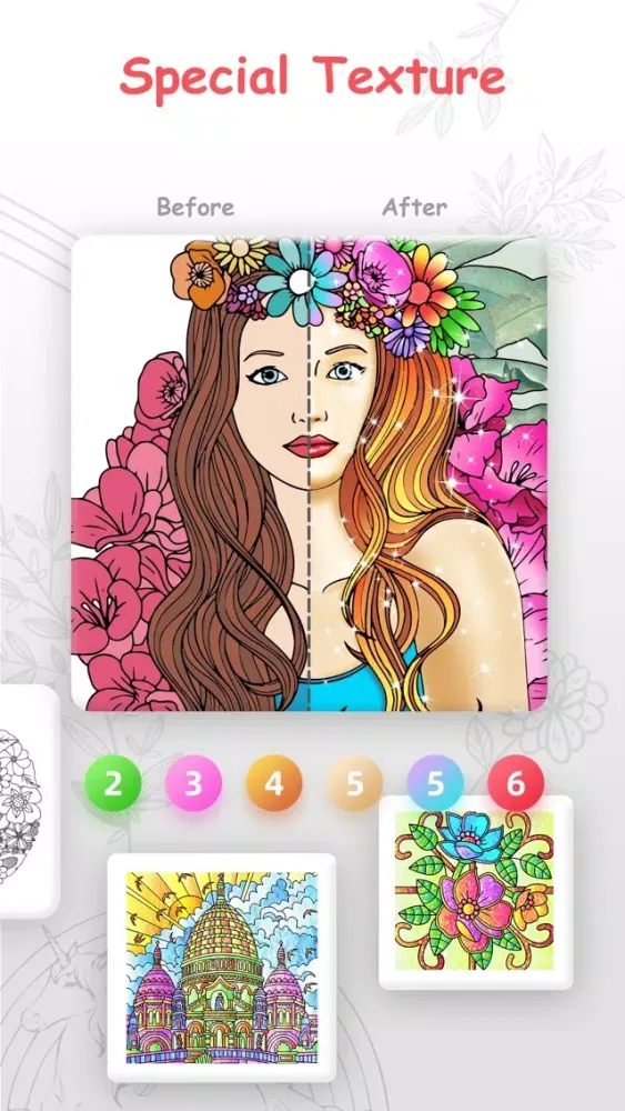 Capturas de tela do Paint By Number!!