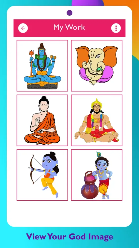 Zrzuty ekranu Gods Coloring Book