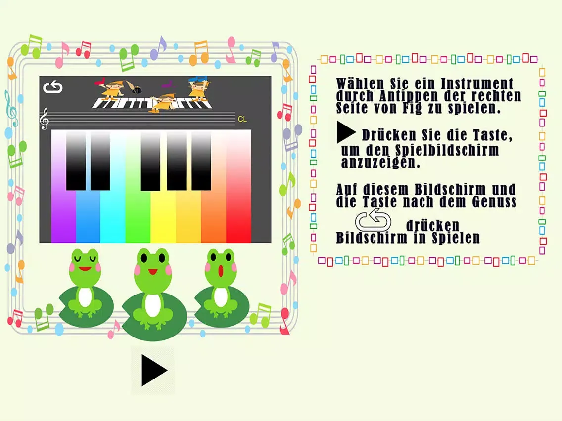 Zrzuty ekranu Regenbogenfarbenes Klavier iPad 