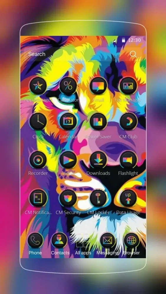 Capturas de tela do Colorful Lion Theme