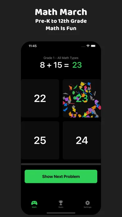 Capturas de tela do Math March