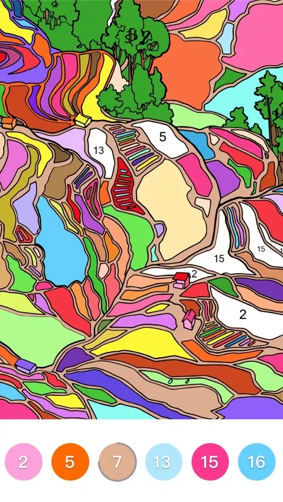 Tangkapan skrin iPaint Art - Color by Number