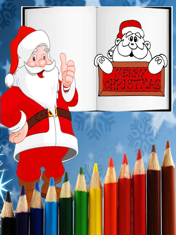 Capturas de tela do Christmas Santa Coloring Pages -Kids Coloring Book iPad 