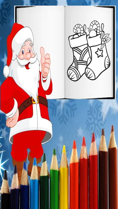 Capturas de tela do Christmas Santa Coloring Pages -Kids Coloring Book