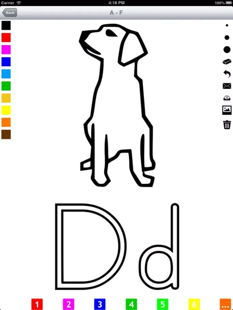 Alphabet Coloring Book for Children: Learn to write and color letters and pictures iPad  Ekran Görüntüleri