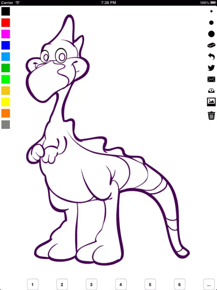 Coloring Book for Children: Learn to color and draw dinosaurs iPad  Screenshots