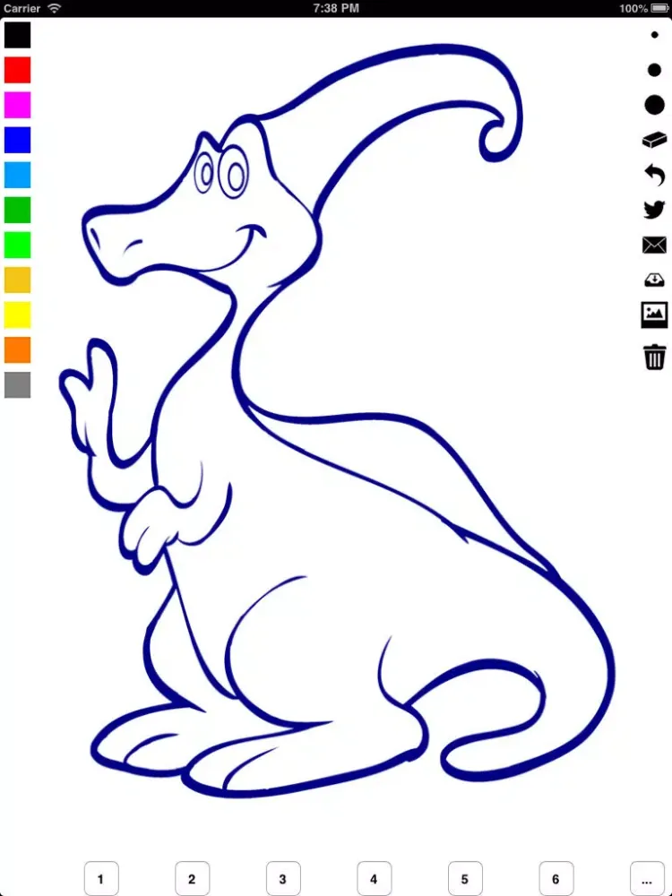 Coloring Book for Children: Learn to color and draw dinosaurs iPad  Screenshots