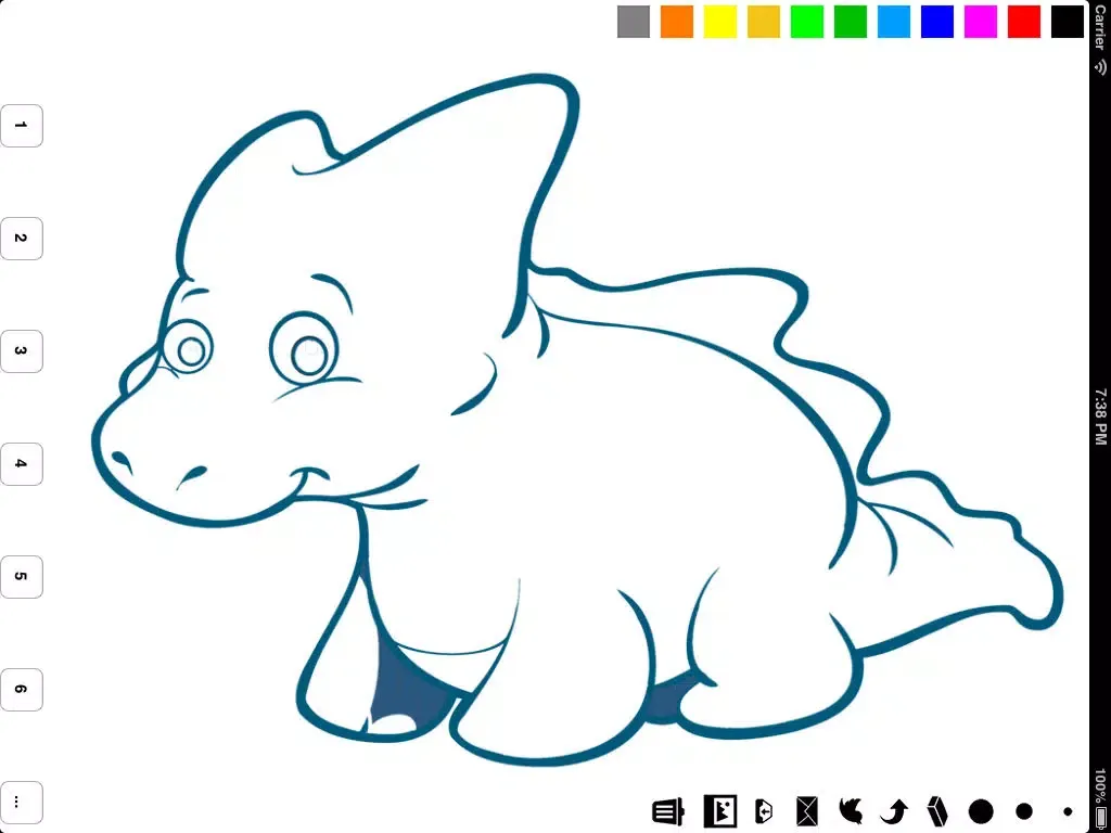 Coloring Book for Children: Learn to color and draw dinosaurs iPad  Screenshots