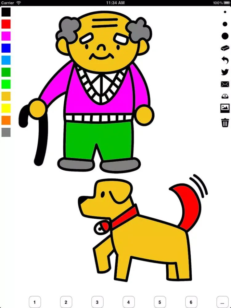 ภาพหน้าจอของ Family Coloring Book for Children: Learn to draw and color parents, grandparents and kids!! iPad 