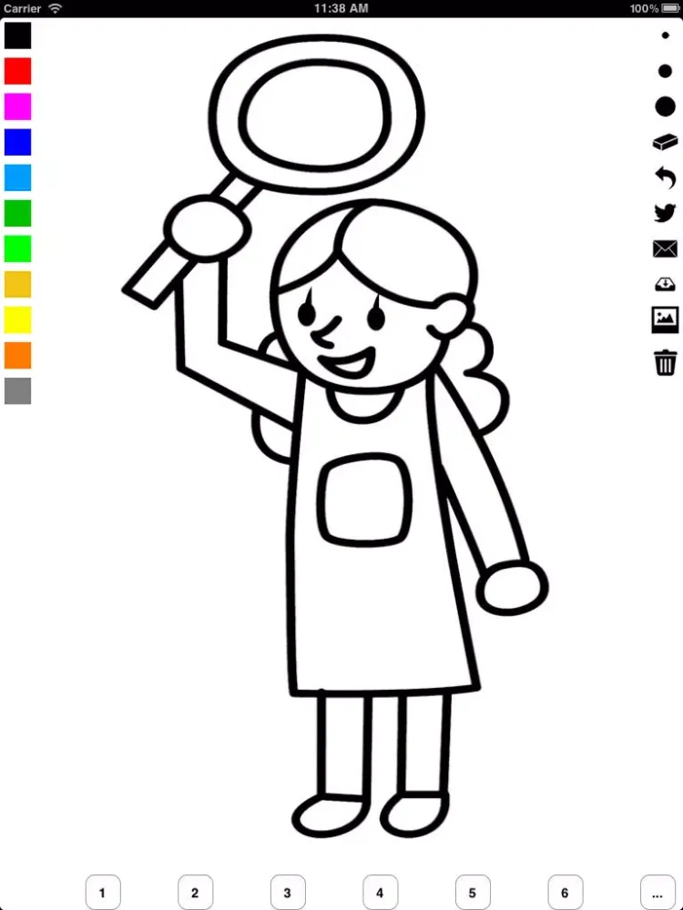 ภาพหน้าจอของ Family Coloring Book for Children: Learn to draw and color parents, grandparents and kids!! iPad 