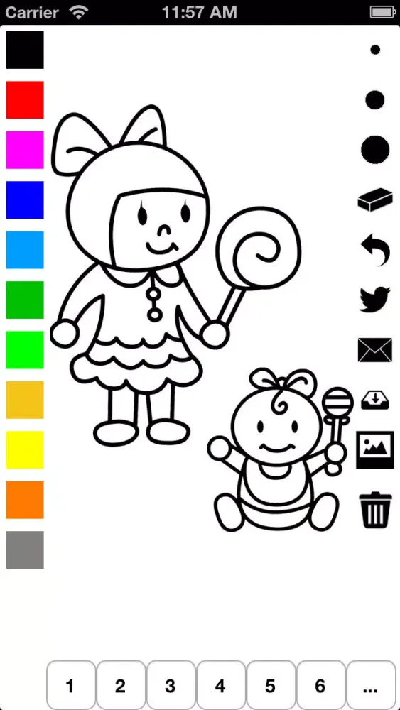 ภาพหน้าจอของ Family Coloring Book for Children: Learn to draw and color parents, grandparents and kids!!