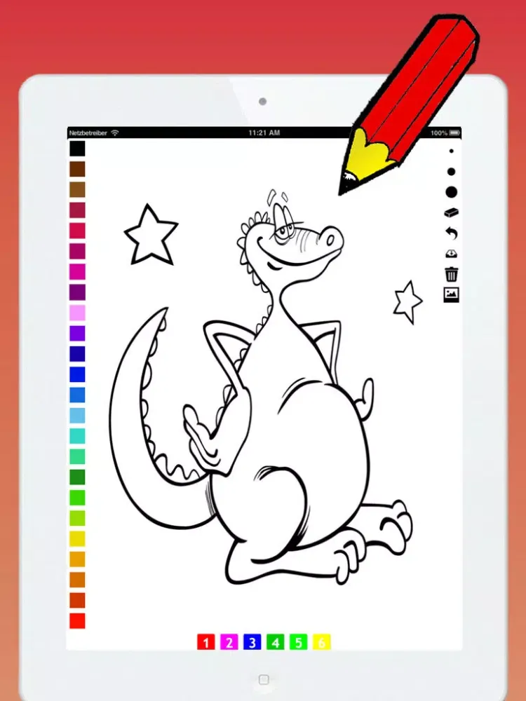 Fantasy Coloring Book for Children: learn to color wizard, dragon, monster, castle, frog and more iPad  Screenshots