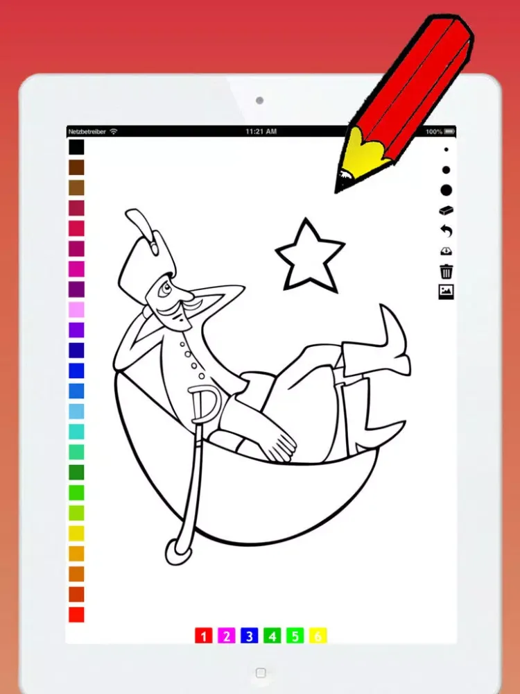 Fantasy Coloring Book for Children: learn to color wizard, dragon, monster, castle, frog and more iPad  Screenshots