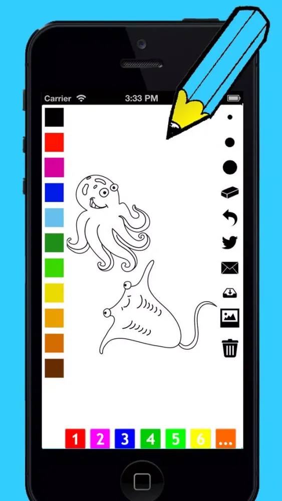Underwater Coloring Book for Children: Learn to color and draw a mermaid, pirate, turtle and more سکرین شاٹس