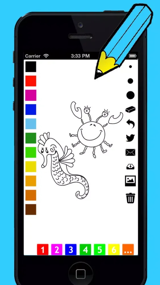 Underwater Coloring Book for Children: Learn to color and draw a mermaid, pirate, turtle and more سکرین شاٹس