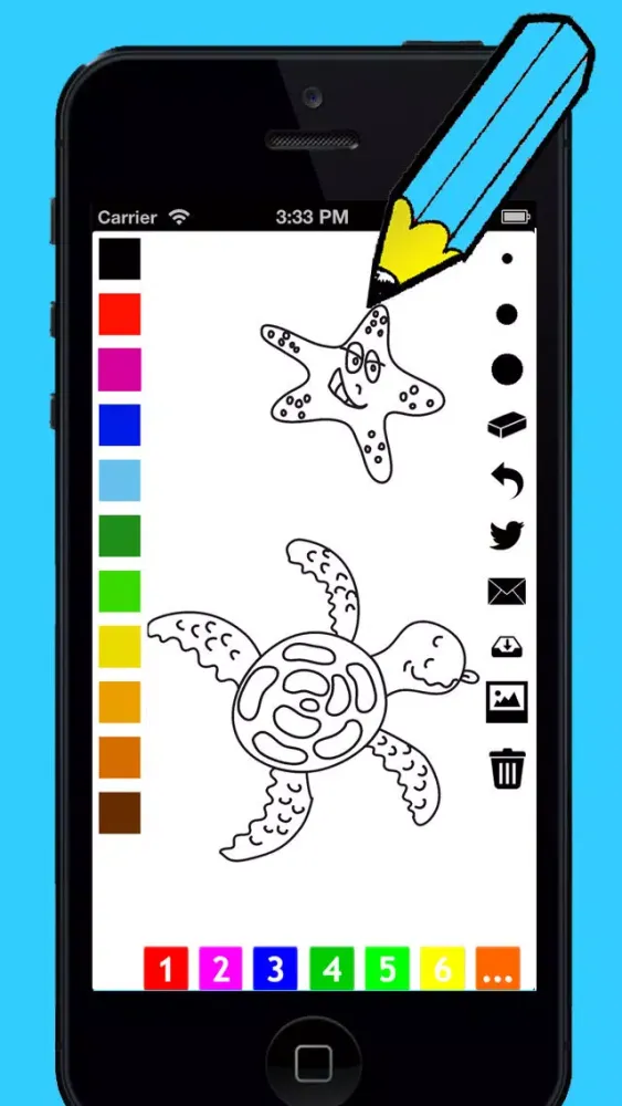 Underwater Coloring Book for Children: Learn to color and draw a mermaid, pirate, turtle and more سکرین شاٹس