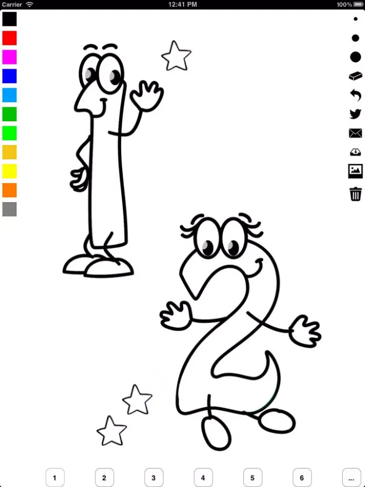 تصاویر 123 Coloring Book for Children: Learn to write and color numbers iPad 