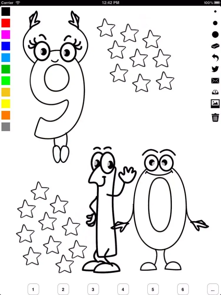 تصاویر 123 Coloring Book for Children: Learn to write and color numbers iPad 