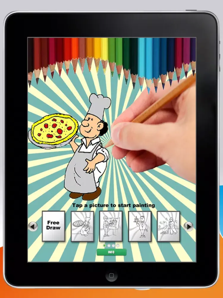Capturas de pantalla de Coloring Book Occupations iPad 