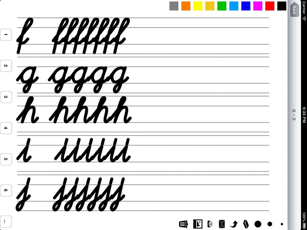 Handwriting worksheets for children: Learn to write the letters of the alphabet in script and cursive iPad 應用截圖