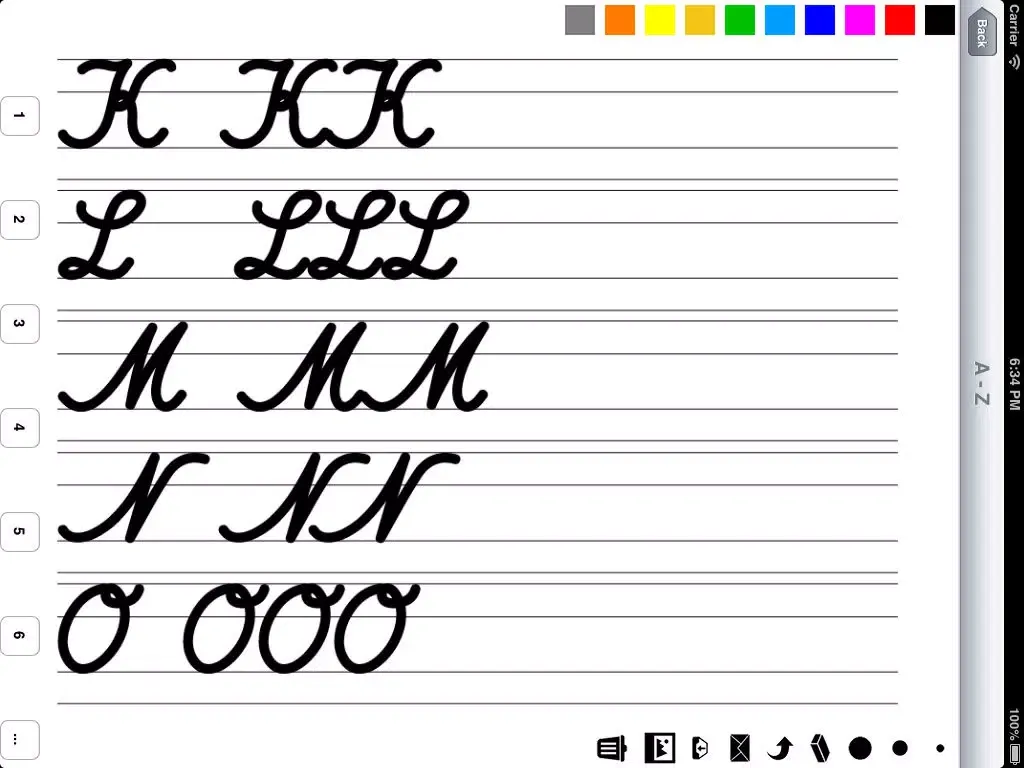 Handwriting worksheets for children: Learn to write the letters of the alphabet in script and cursive iPad 應用截圖