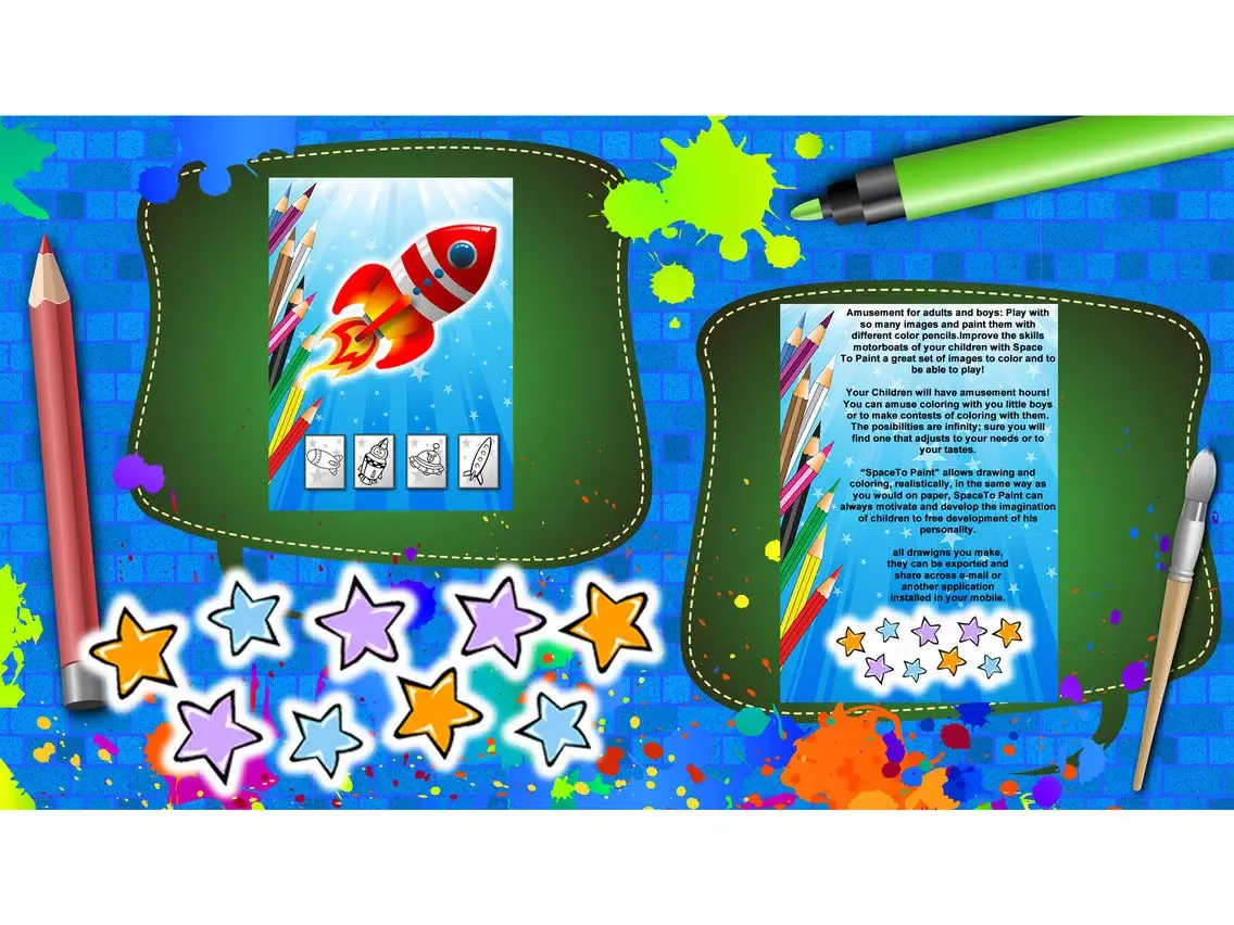 Capturas de tela do Coloring Book The Space iPad 