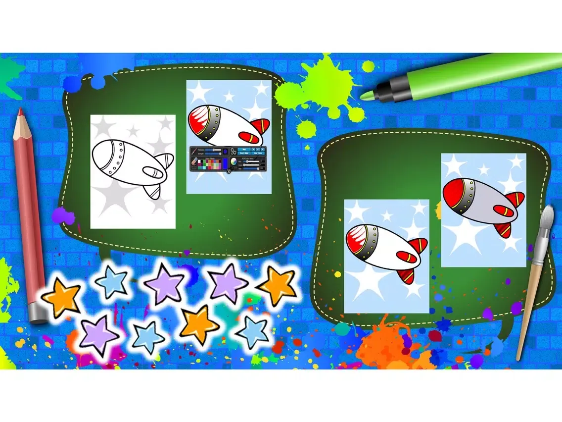 Capturas de tela do Coloring Book The Space iPad 