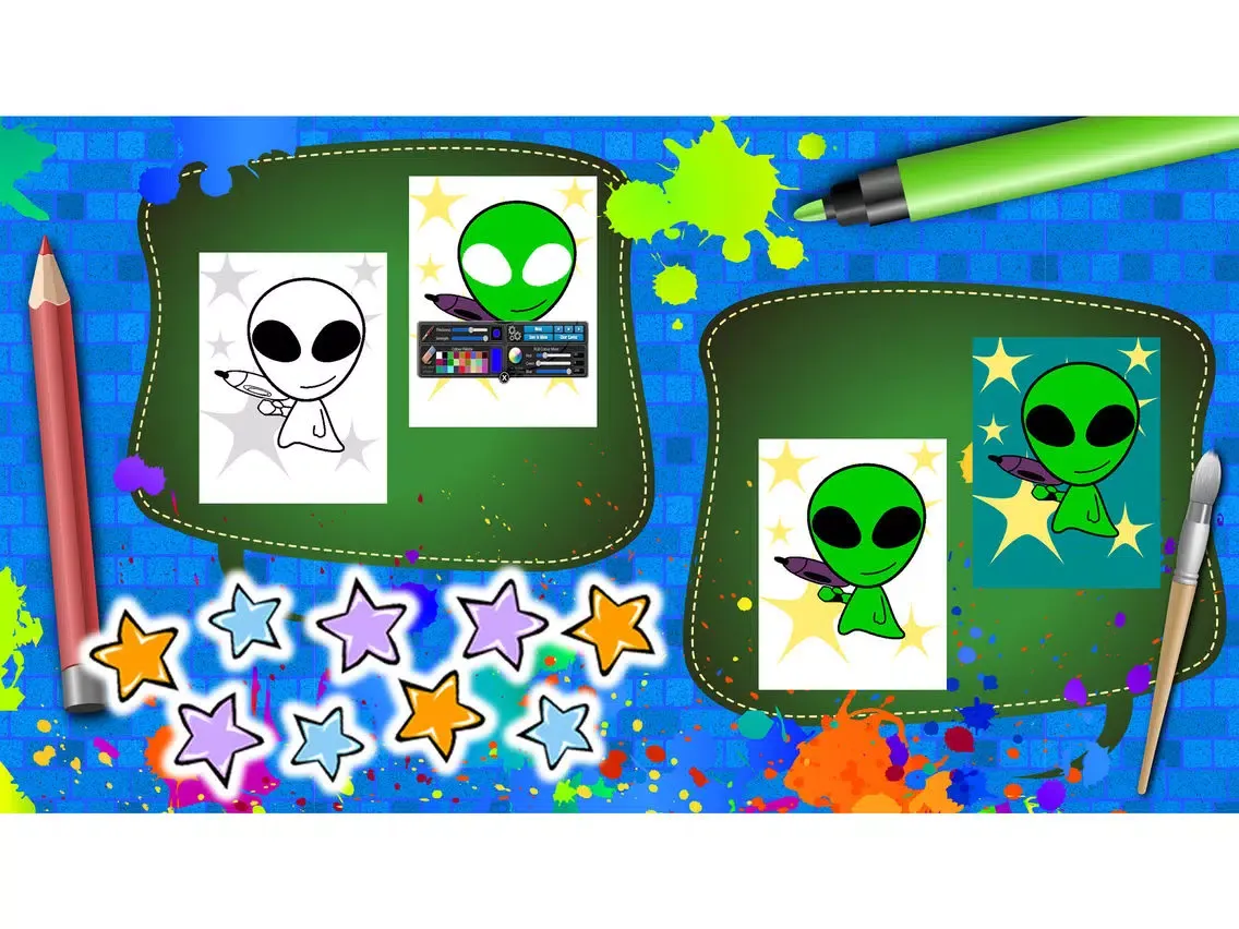 Capturas de tela do Coloring Book The Space iPad 