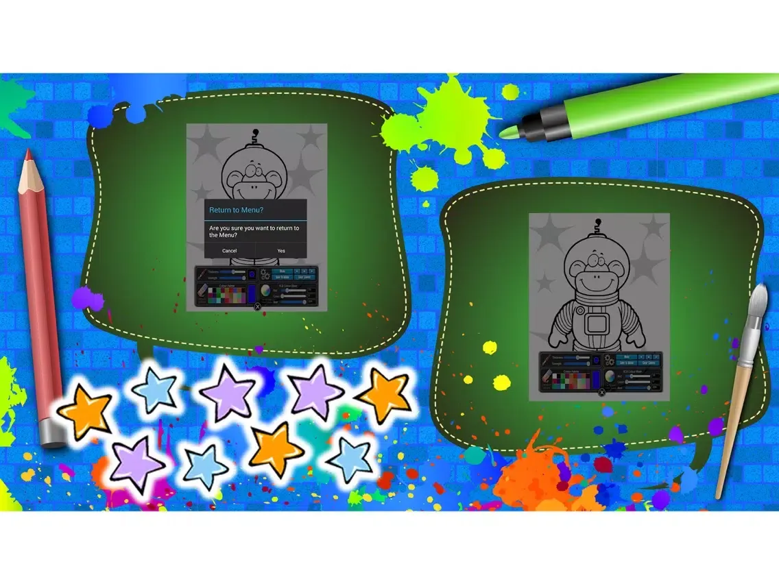 Capturas de tela do Coloring Book The Space iPad 