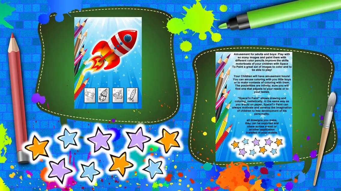Capturas de tela do Coloring Book The Space