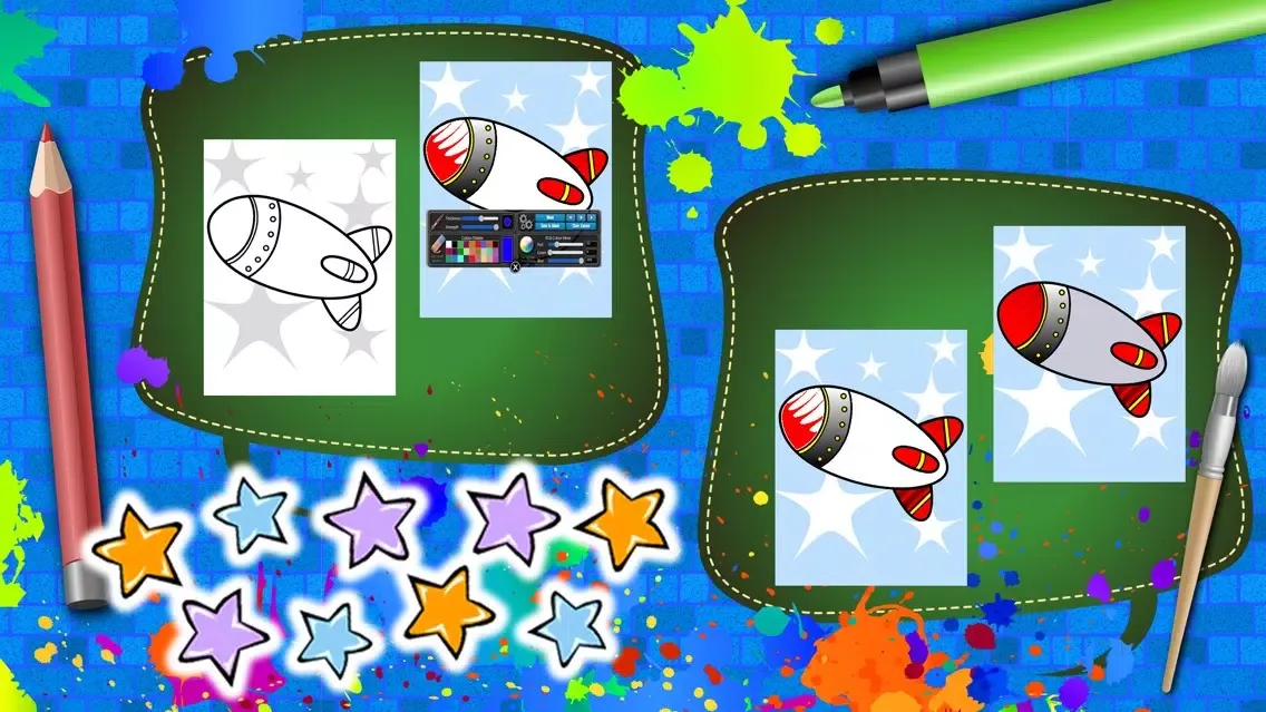 Capturas de tela do Coloring Book The Space