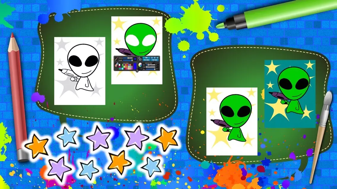 Capturas de tela do Coloring Book The Space
