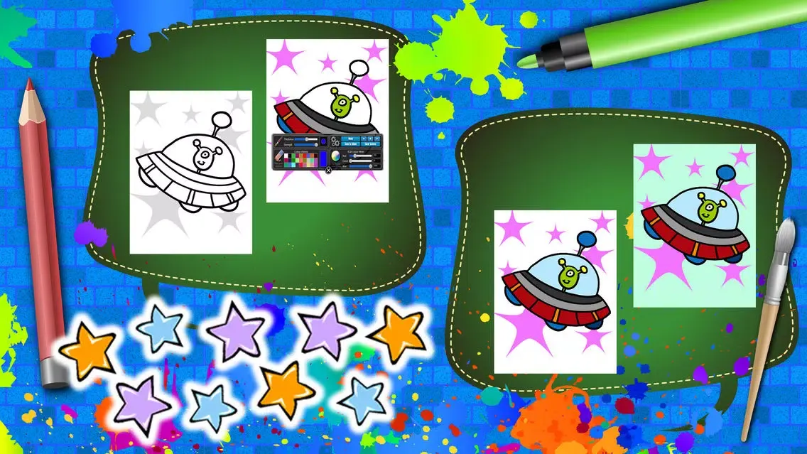 Capturas de tela do Coloring Book The Space