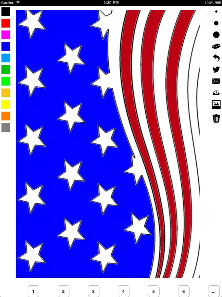 Independence Day Coloring Book for Children: Learn to draw and color icons of the United States of America iPad  スクリーンショット
