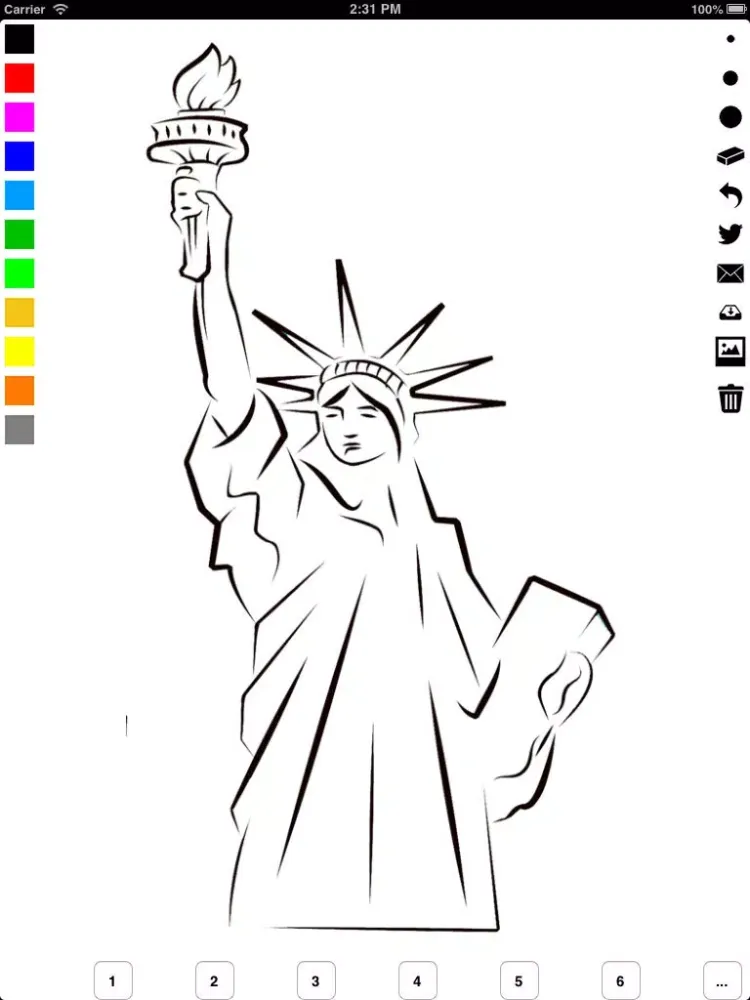 Independence Day Coloring Book for Children: Learn to draw and color icons of the United States of America iPad  スクリーンショット