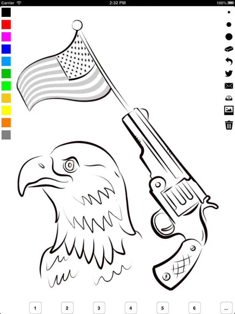 Independence Day Coloring Book for Children: Learn to draw and color icons of the United States of America iPad  スクリーンショット
