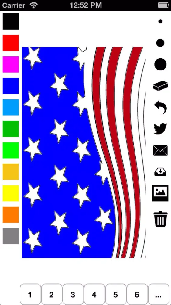 Independence Day Coloring Book for Children: Learn to draw and color icons of the United States of America スクリーンショット