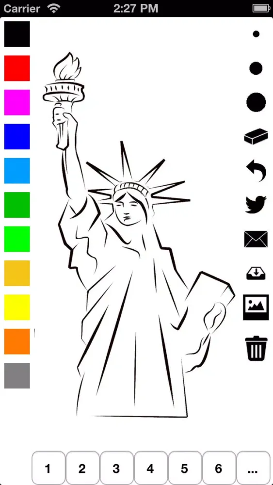 Independence Day Coloring Book for Children: Learn to draw and color icons of the United States of America スクリーンショット