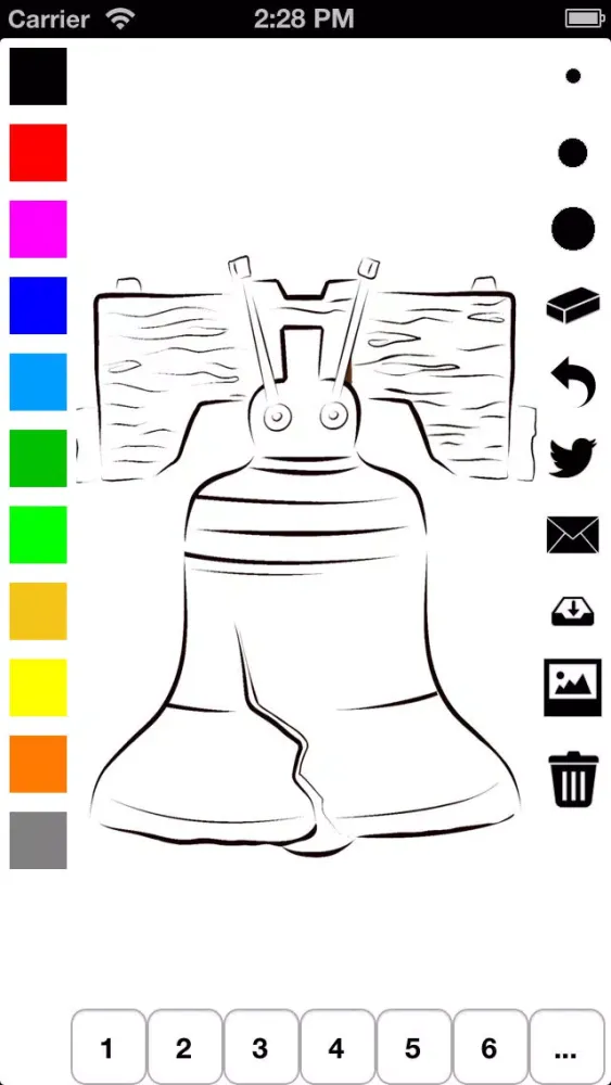 Independence Day Coloring Book for Children: Learn to draw and color icons of the United States of America スクリーンショット