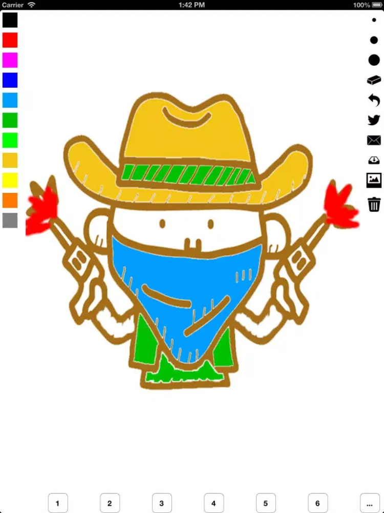 Capturas de tela do Wild West Coloring Book for Children: Learn to color a cowboy, native American, horse buggy and more iPad 