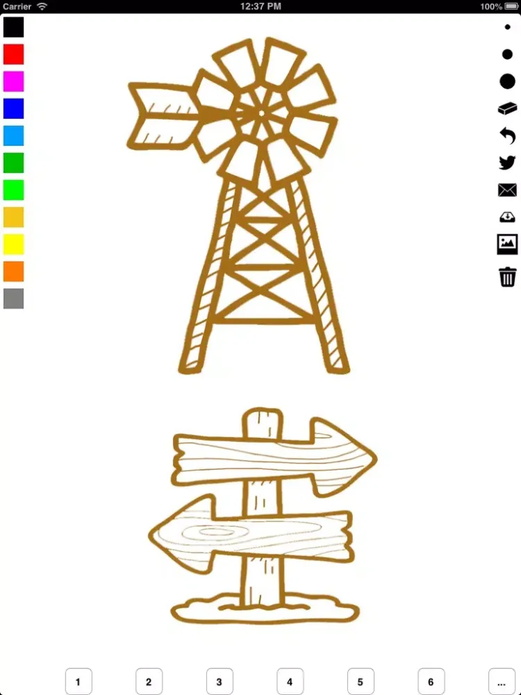 Capturas de tela do Wild West Coloring Book for Children: Learn to color a cowboy, native American, horse buggy and more iPad 