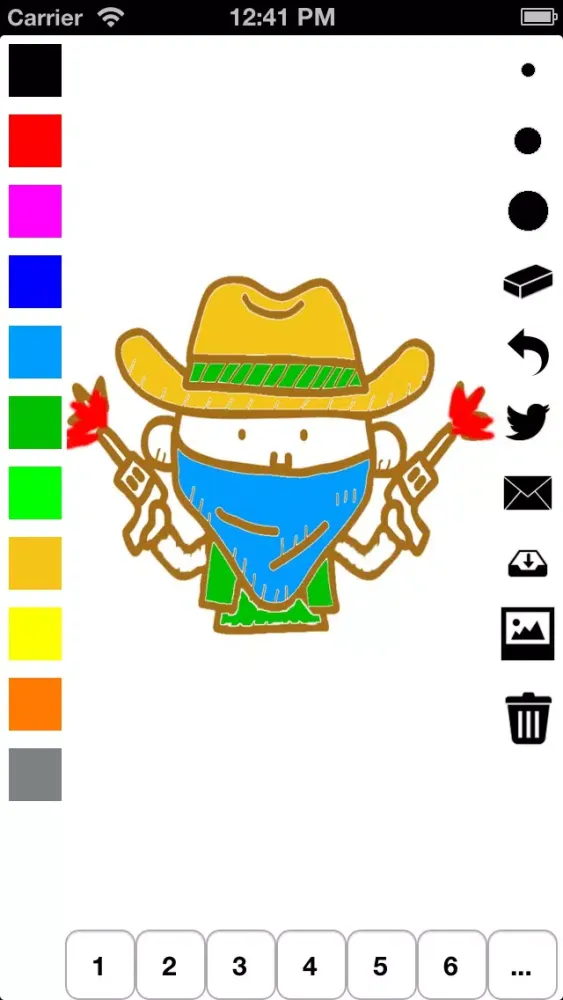Capturas de tela do Wild West Coloring Book for Children: Learn to color a cowboy, native American, horse buggy and more