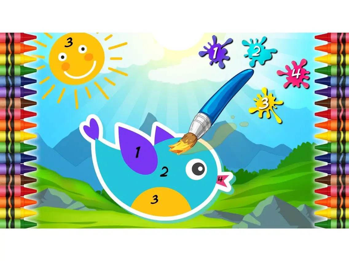 Tangkapan layar Coloring By Numbers For Kids iPad 