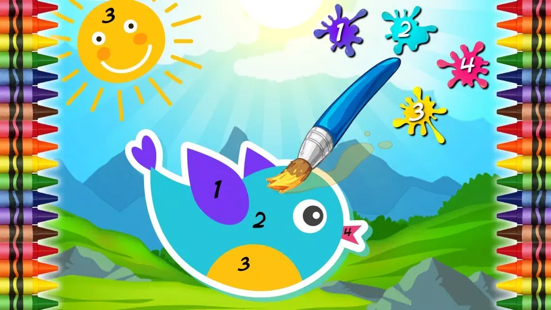 Tangkapan layar Coloring By Numbers For Kids