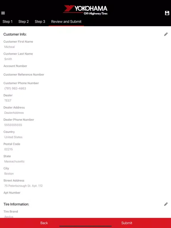 تصاویر Yokohama OHT Warranty Wizard iPad 