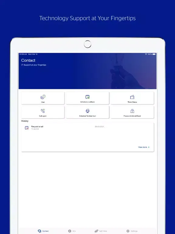 ภาพหน้าจอของ Contact:IT iPad 